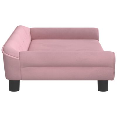 vidaXL Vaikiška sofa, rožinės spalvos, 100x50x26cm, aksomas