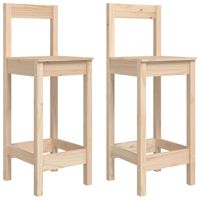 vidaXL Baro kėdės, 2vnt., 40x41,5x112cm, pušies medienos masyvas