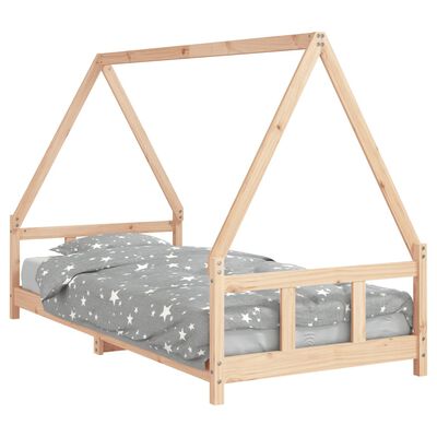 vidaXL Vaikiškos lovos rėmas, 90x200cm, pušies medienos masyvas