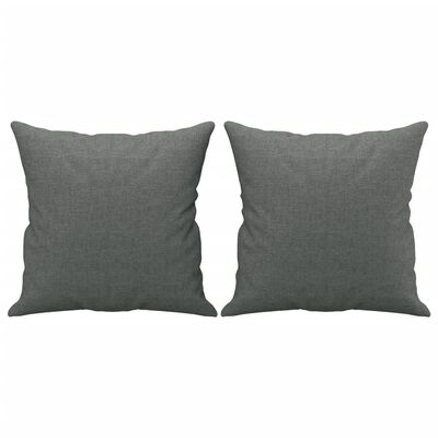 vidaXL Trivietė sofa su pagalvėlėmis, tamsiai pilka, 180cm, audinys