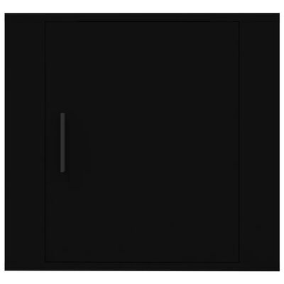 vidaXL Sieninės naktinės spintelės, 2vnt., juodos, 50x30x47cm