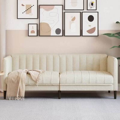 vidaXL Dvivietė sofa, linas