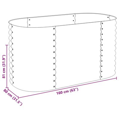 vidaXL Lovelis, pilkas, 160x80x81cm, galvanizuotas plienas, aukštas