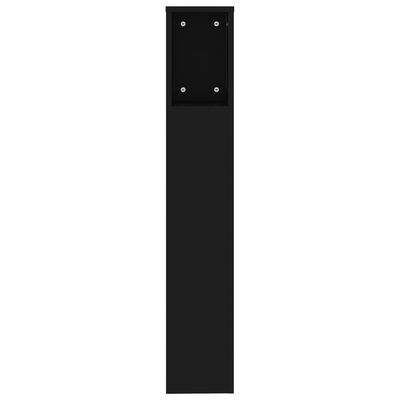 vidaXL Galvūgalis-spintelė, juodos spalvos, 200x18,5x104,5cm