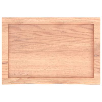 vidaXL Vonios stalviršis, šviesiai rudas, 60x40x(2-4) cm, mediena