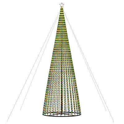 vidaXL Šviečianti Kalėdų eglutė, 500cm, 1544 LED, kūgio formos