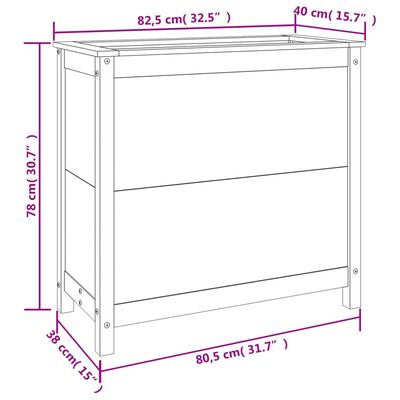 vidaXL Sodo lovelis, 82,5x40x78cm, douglas eglės medienos masyvas