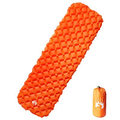 vidaXL Pripučiamas čiužinys, oranžinis, 190x58x6cm, vienvietis