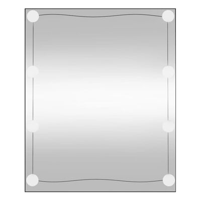 vidaXL Sieninis veidrodis su LED lemputėmis, 50x60cm, stiklas