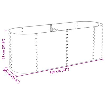 vidaXL Lovelis, sidabrinis, 240x80x81cm, galvanizuotas plienas, aukštas