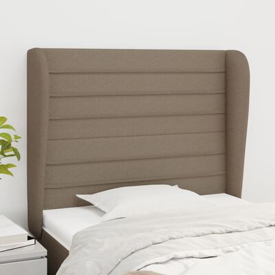 vidaXL Galvūgalis su auselėmis, taupe, 103x23x118/128cm, audinys