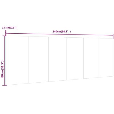 vidaXL Sieninis galvūgalis, betono pilkas, 240x1,5x80cm, mediena