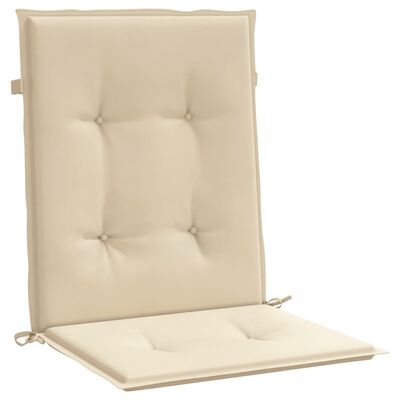 vidaXL Sodo kėdės pagalvėlės, 4vnt., smėlio, 100x50x3cm, audinys