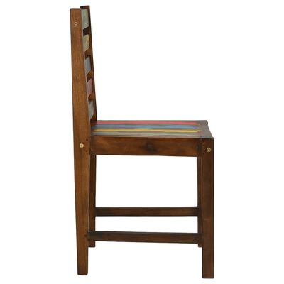 vidaXL Valgomojo kėdės, 4vnt., perdirbtos medienos masyvas