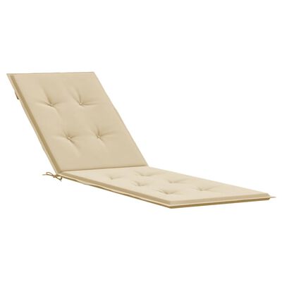 vidaXL Terasos kėdės pagalvėlė, smėlio spalvos, (75+105)x50x4cm