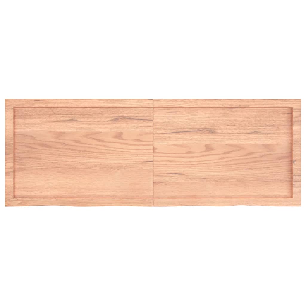 vidaXL Vonios stalviršis, šviesiai rudas, 140x50x(2-4)cm, mediena