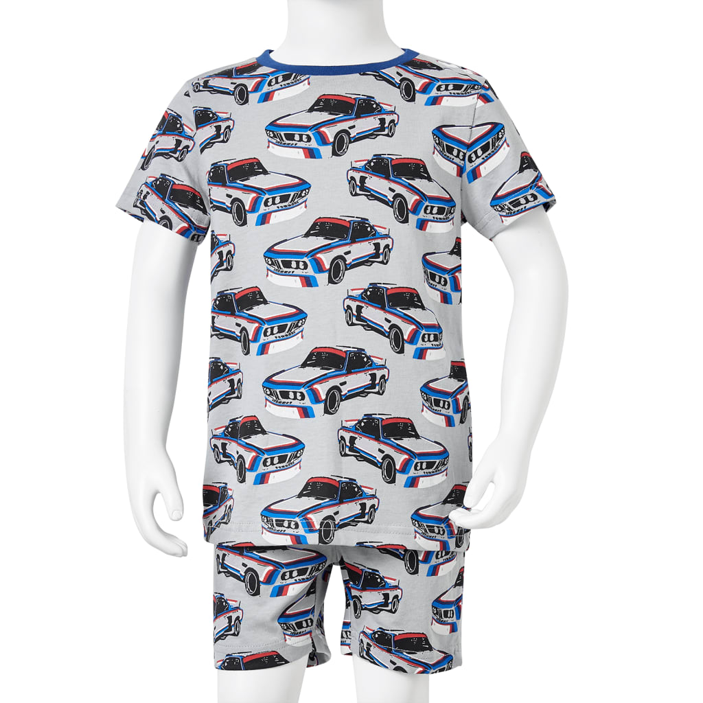 Vaikiška pižama trumpomis rankovėmis, pilkos spalvos, 140 dydžio