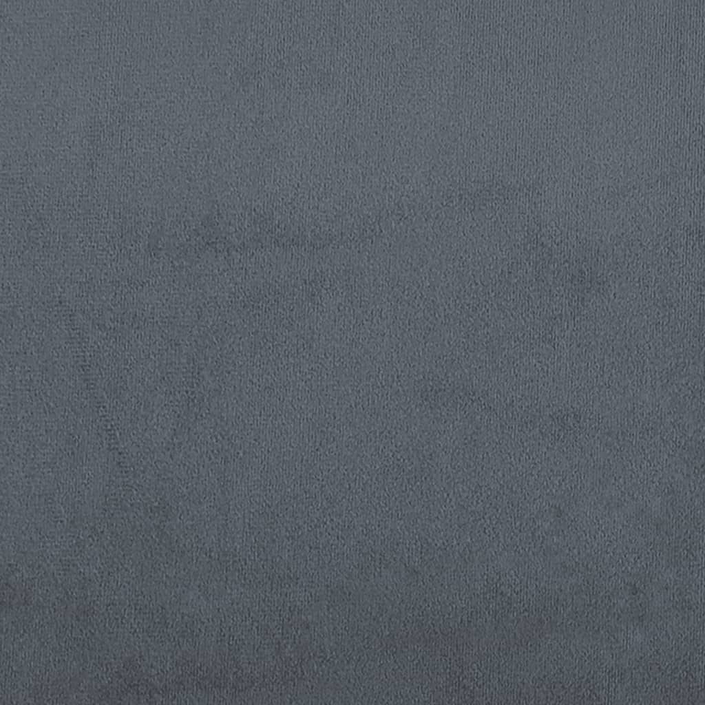 vidaXL Lovos rėmas su galvūgaliu, tamsiai pilkas, 140x190 cm, aksomas