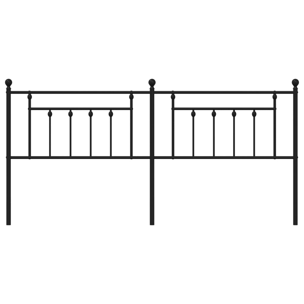 vidaXL Metalinis galvūgalis, juodos spalvos, 200cm