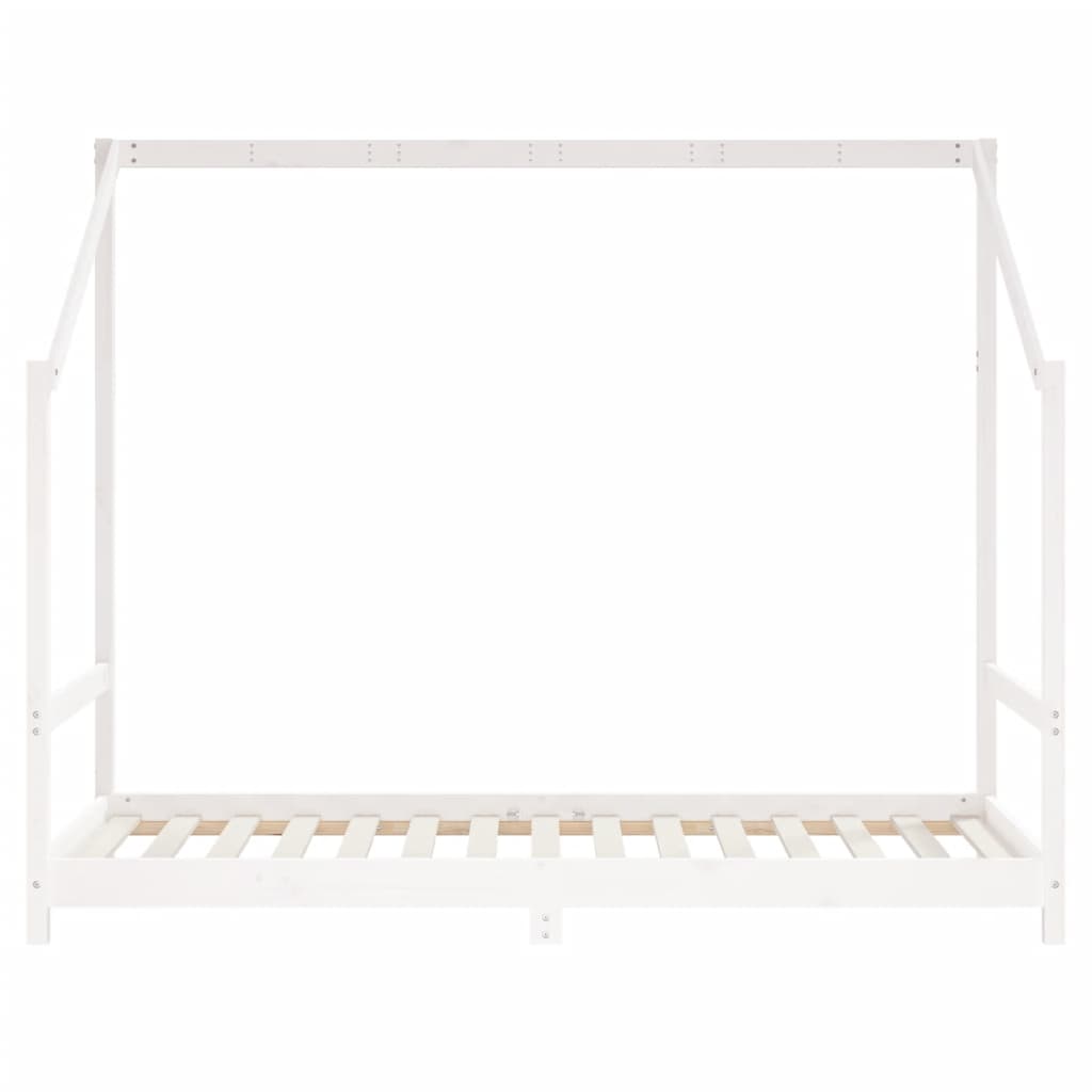 vidaXL Vaikiškos lovos rėmas, baltas, 2x(90x190)cm, pušies masyvas