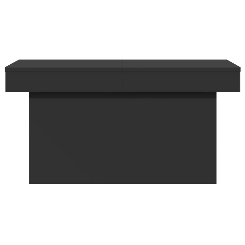 vidaXL Kavos staliukas, juodos spalvos, 80x55x40cm, apdirbta mediena