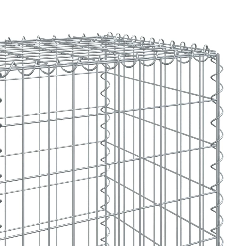 vidaXL Gabiono krepšys su dangčiu, 1200x50x150cm, galvanizuota geležis