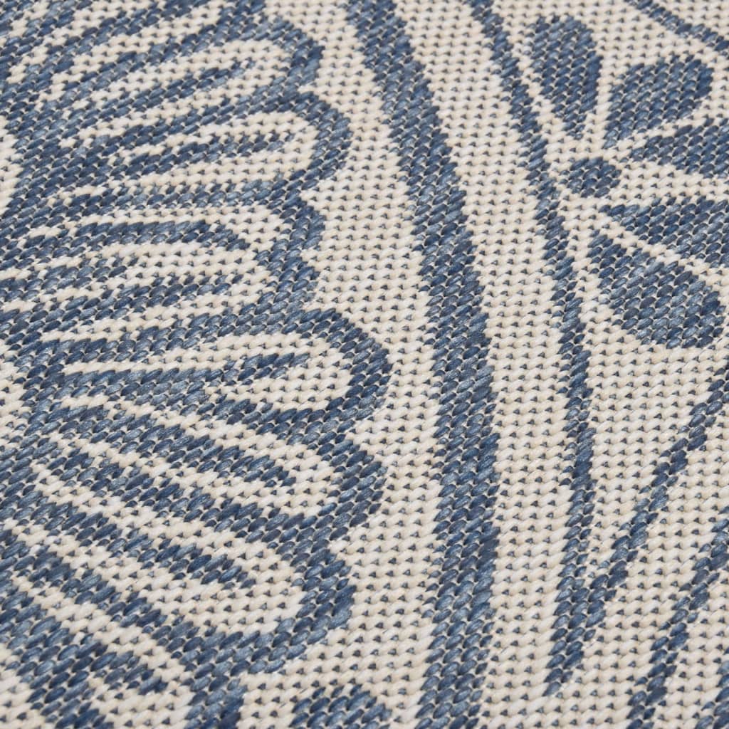 vidaXL Lauko kilimėlis, mėlynos spalvos, 200x280cm, plokščio pynimo