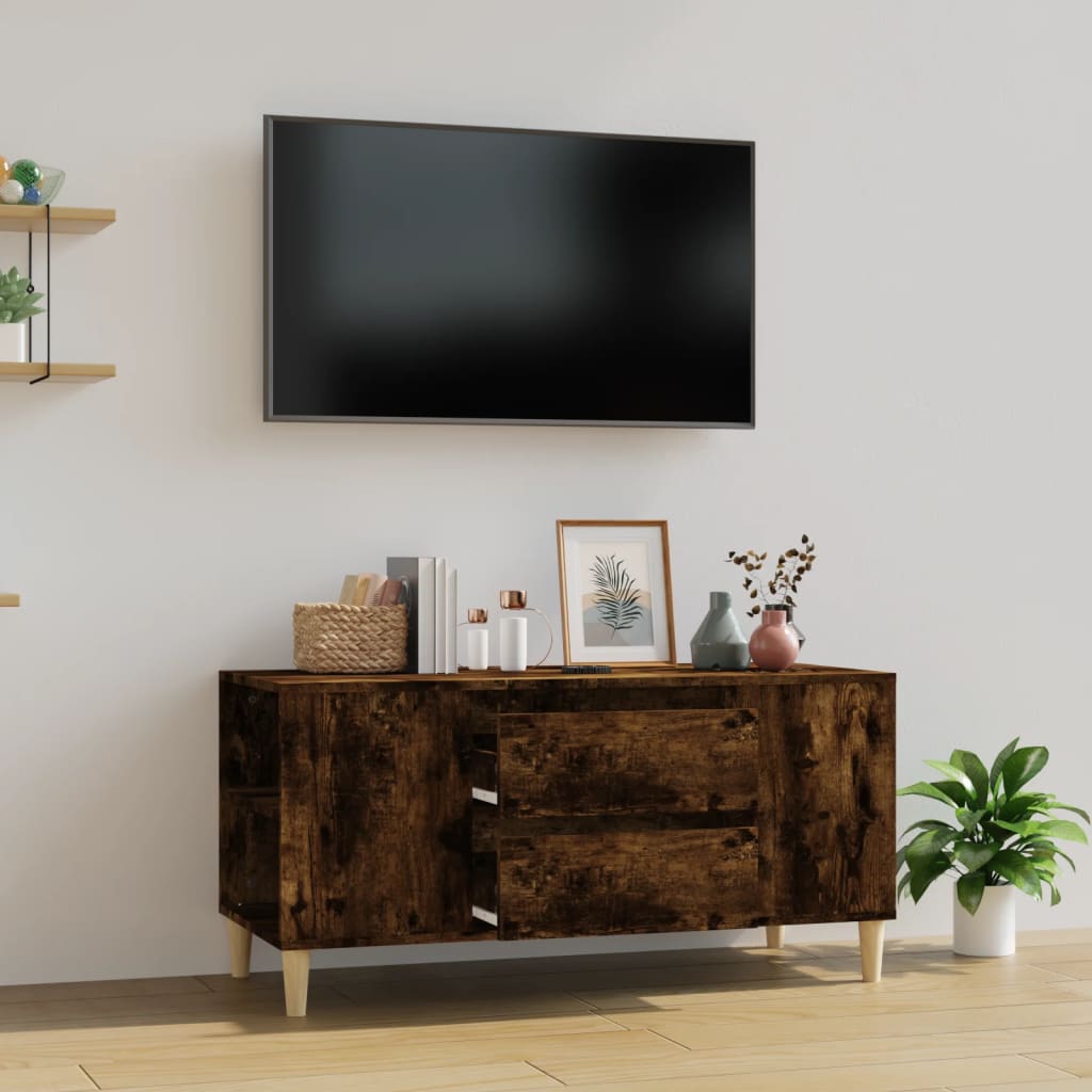 vidaXL Televizoriaus spintelė, dūminio ąžuolo, 102x44,5x50cm, mediena