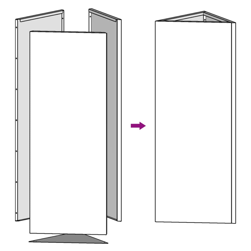 vidaXL Sodo lovelis, antracito, 30x26x75cm, plienas, trikampis