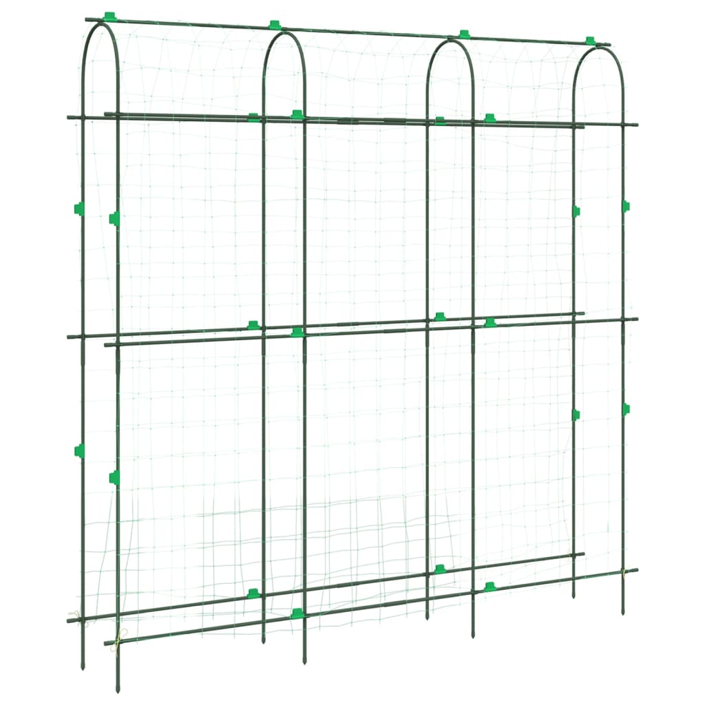 vidaXL Sodo grotelės vijokliniams augalams, 181x31x182,5cm, plienas