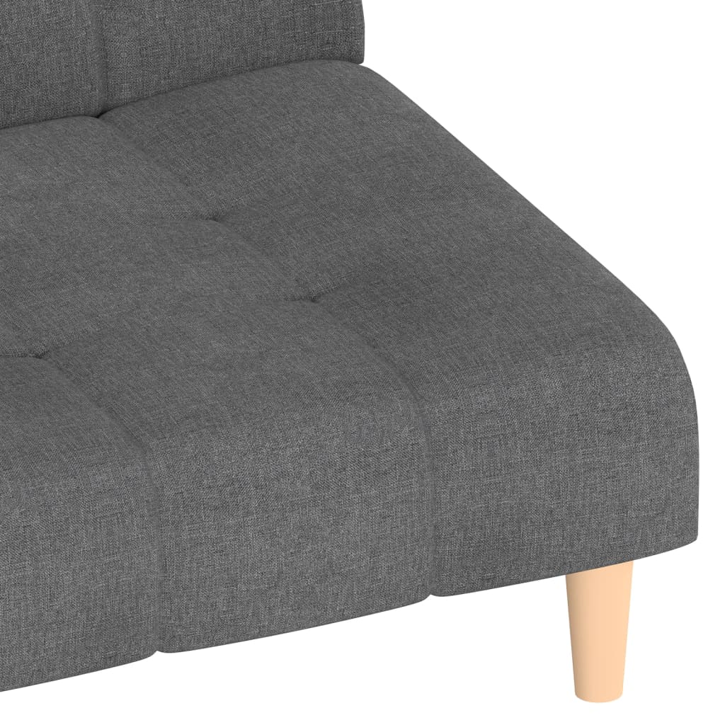 vidaXL Dvivietė sofa-lova, šviesiai pilkos spalvos, audinys