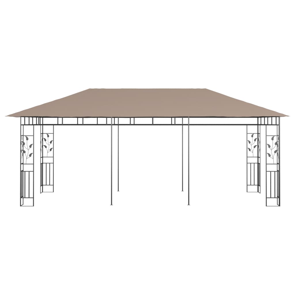 vidaXL Pavėsinė su tinkleliu nuo uodų, taupe spalvos, 6x3x2,73m