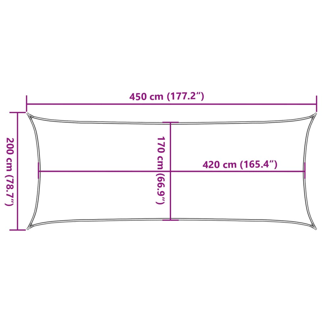 vidaXL Burė nuo saulės, smėlio, 4,5x2m, 100% oksfordo poliesteris