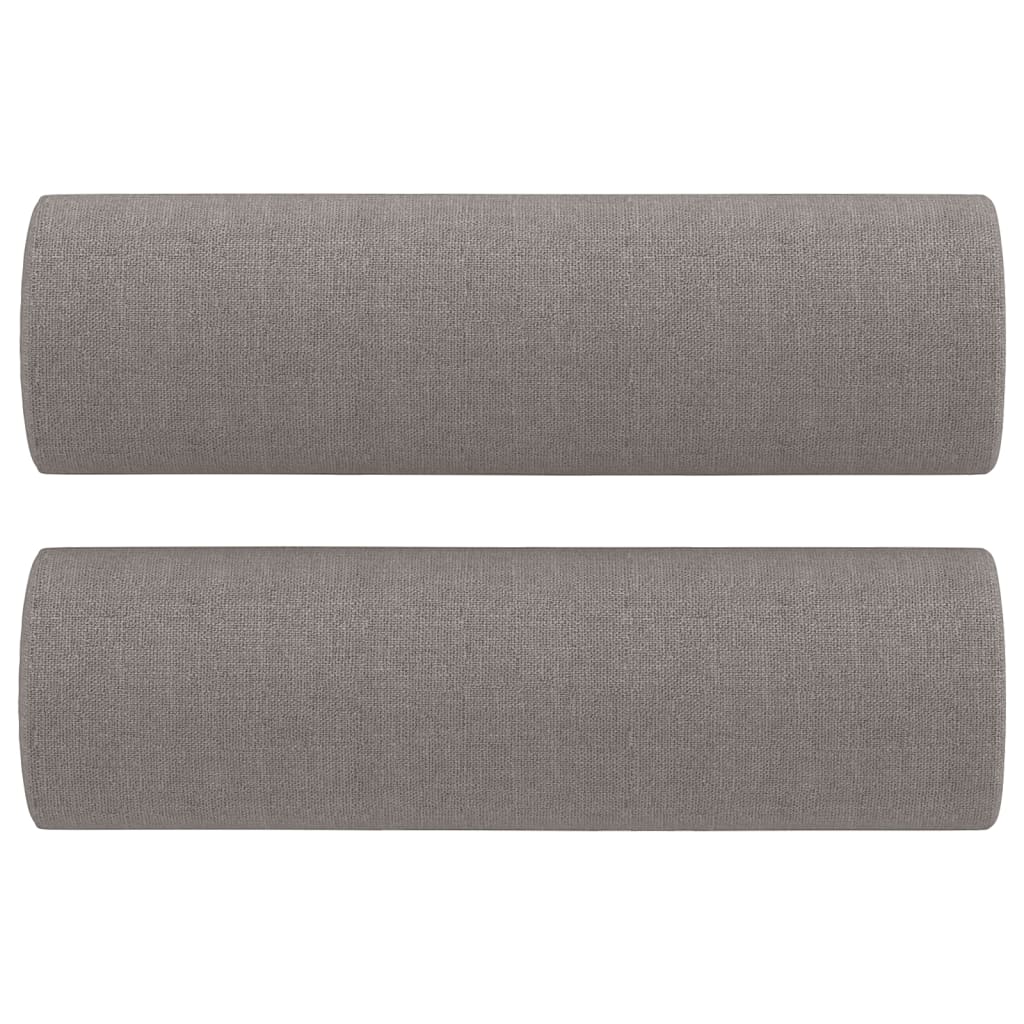 vidaXL Dvivietė sofa su pagalvėlėmis, taupe spalvos, 120cm, audinys