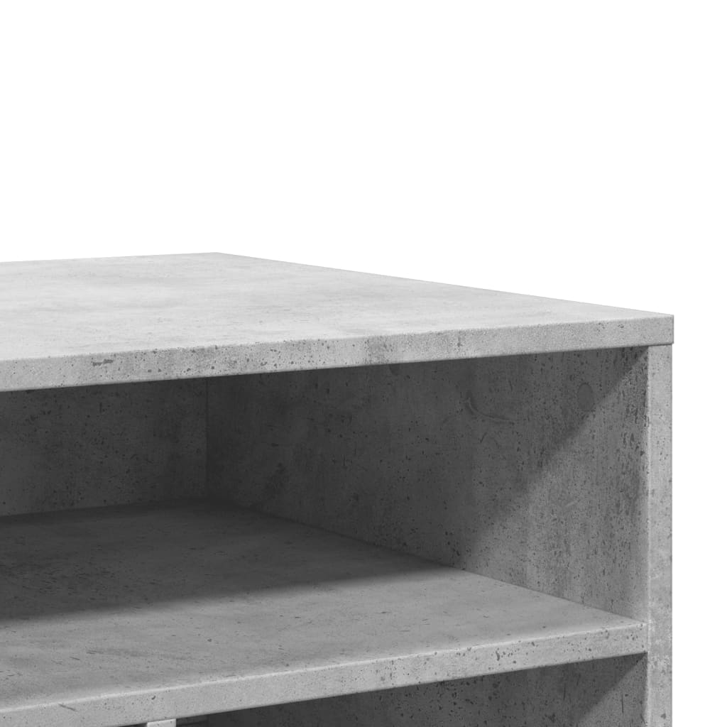 vidaXL Spausdintuvo stovas su ratukais, betono pilkas, 60x50x67cm