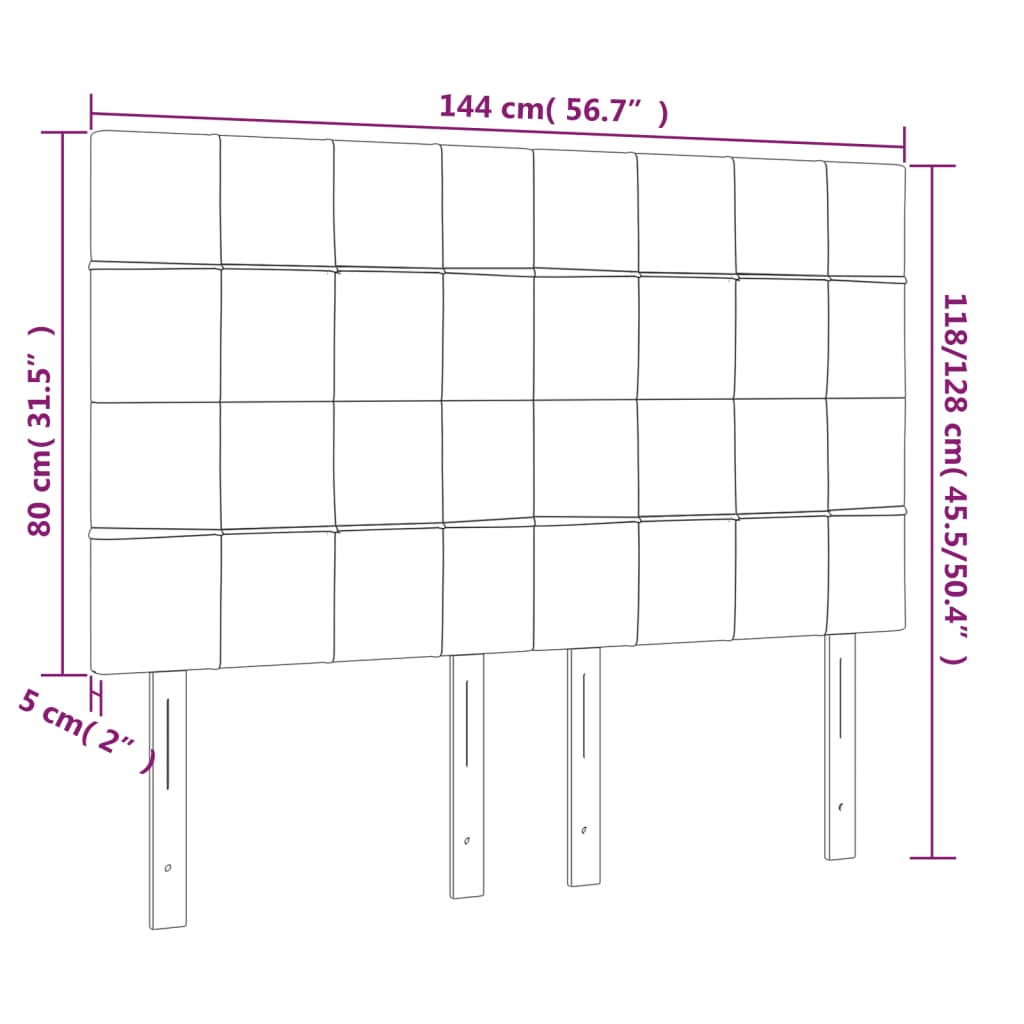 vidaXL Galvūgalis su LED, tamsiai žalias, 144x5x118/128cm, aksomas