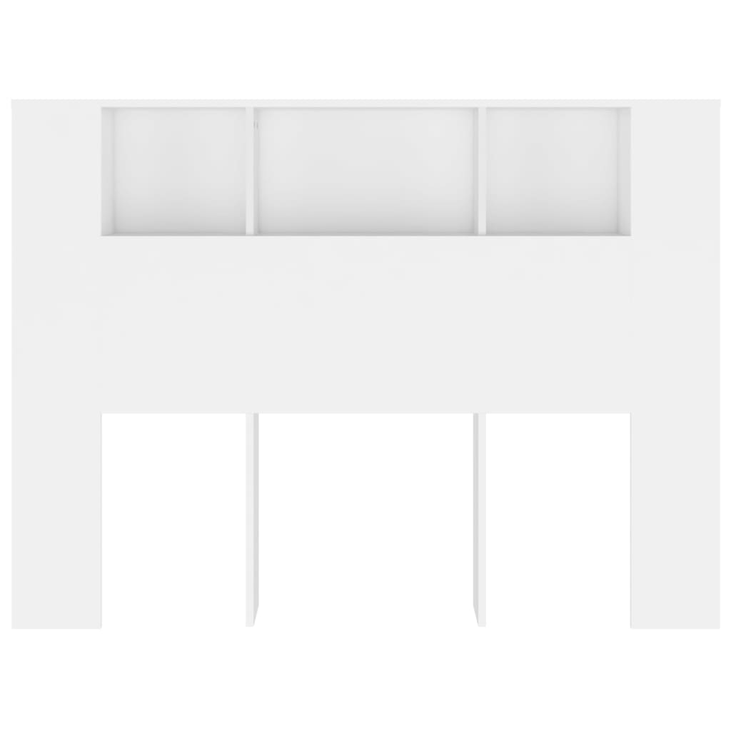 vidaXL Galvūgalis-spintelė, baltos spalvos, 140x18,5x104,5cm