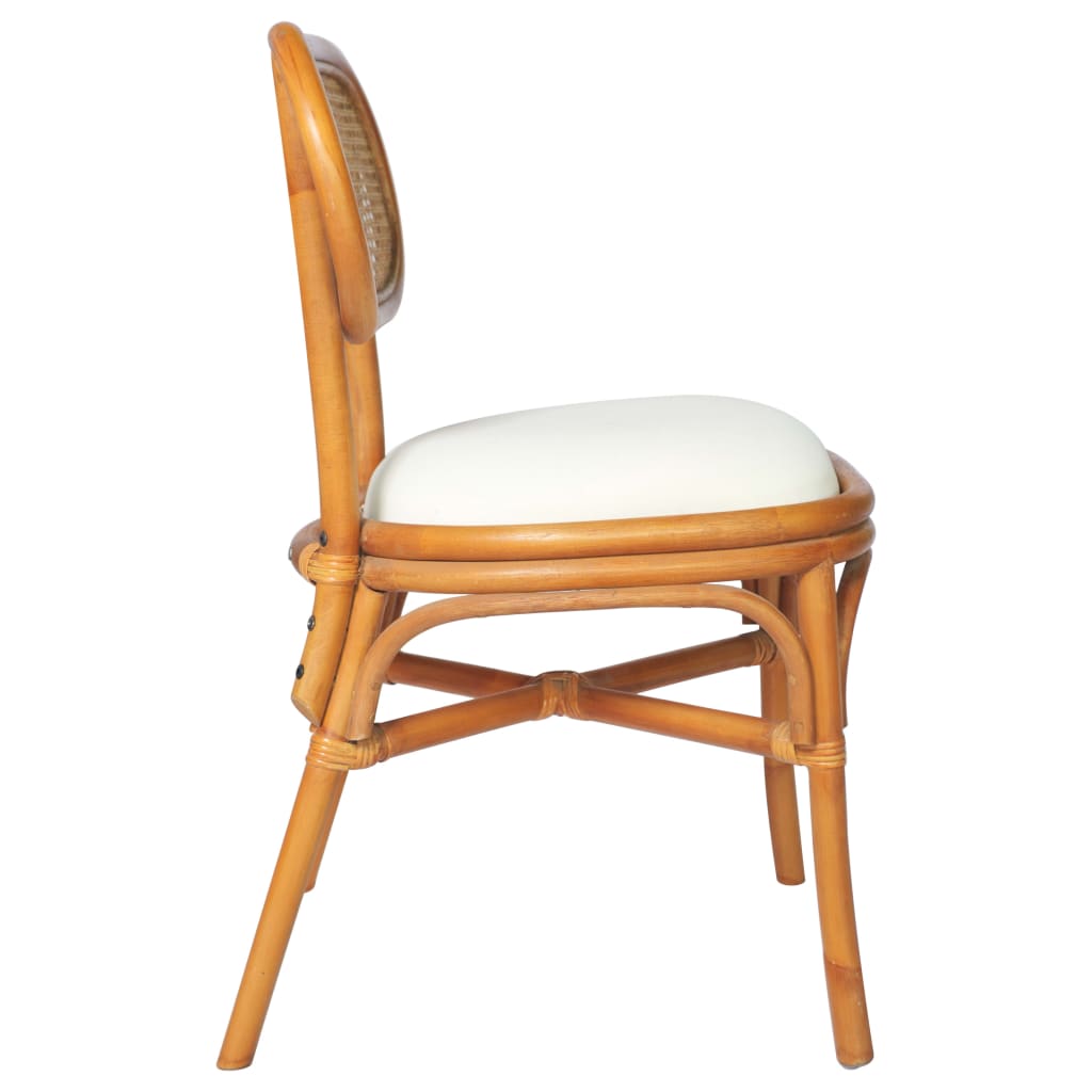 vidaXL Valgomojo kėdės, 2vnt., šviesiai rudos spalvos, linas