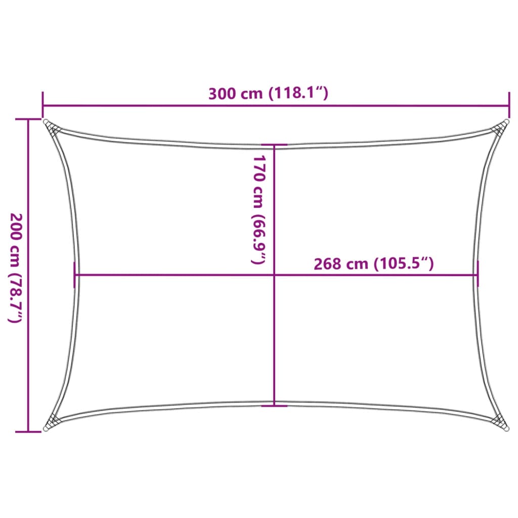 vidaXL Burė nuo saulės, smėlio, 3x2m, 100% oksfordo poliesteris