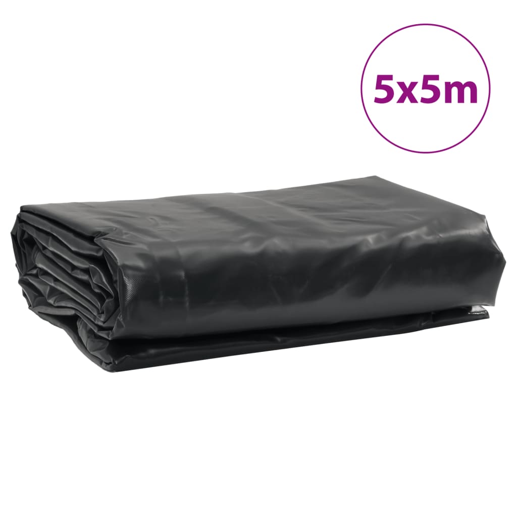 vidaXL Tentas, juodos spalvos, 5x5m, 650g/m²