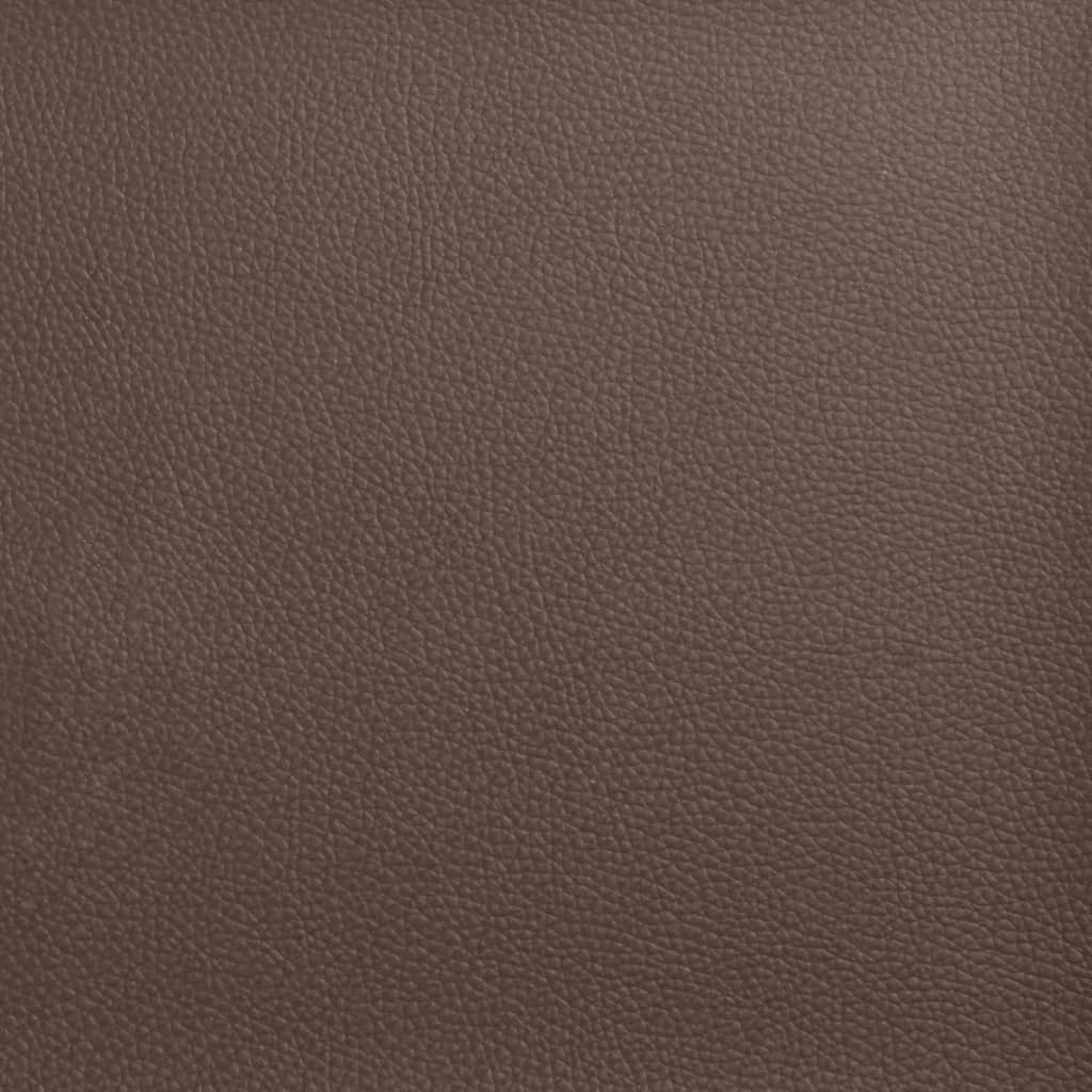 vidaXL Lova su čiužiniu, rudos spalvos, 100x200cm, dirbtinė oda