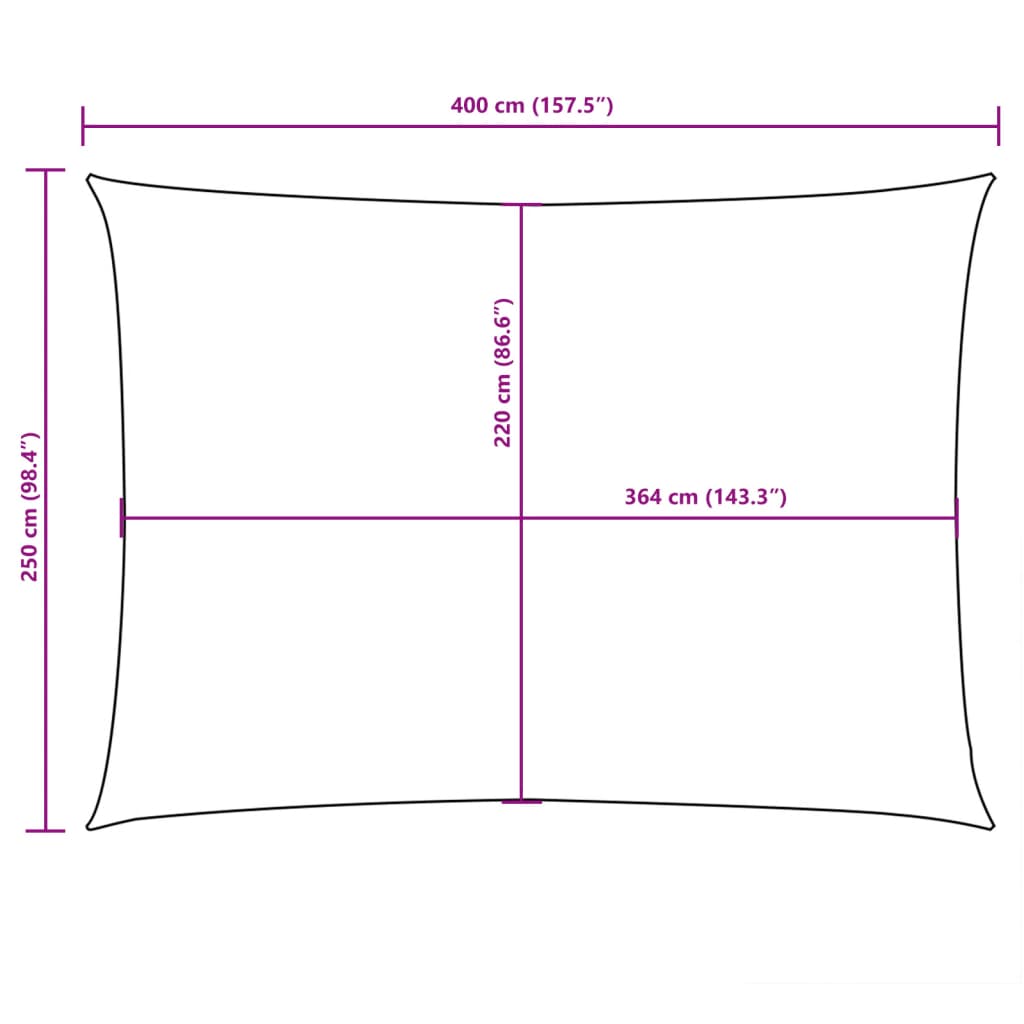 vidaXL Uždanga nuo saulės, ruda, 2,5x4m, oksfordo audinys