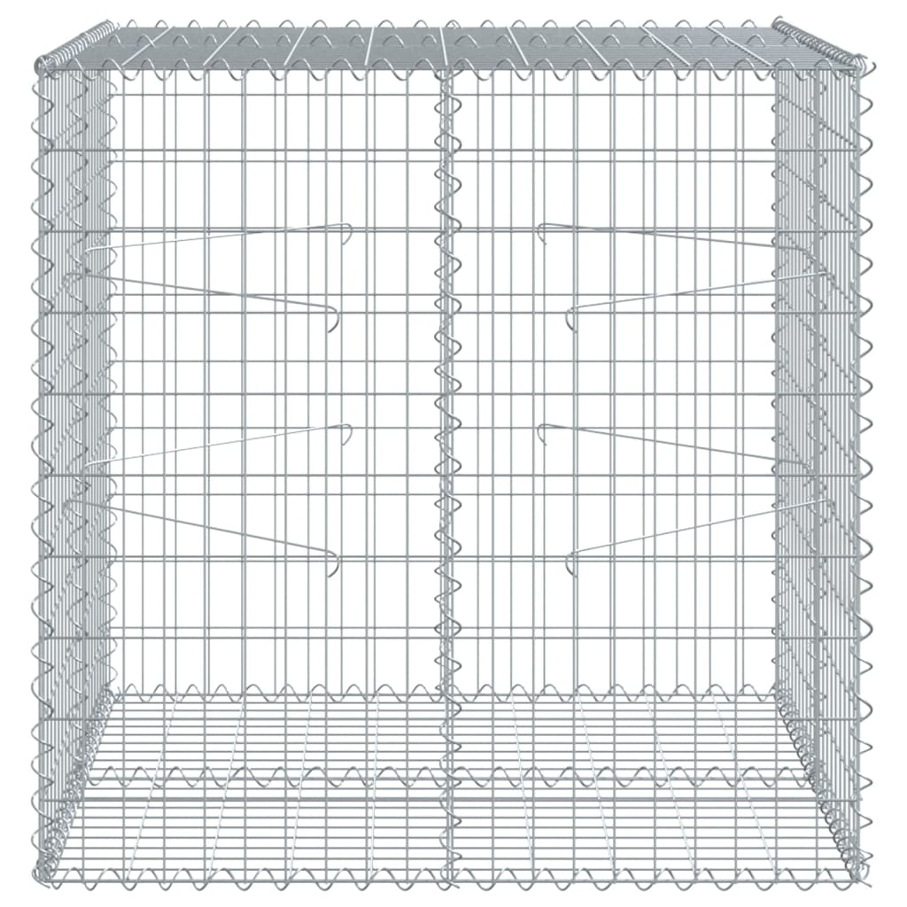 vidaXL Gabiono krepšys su dangčiu, 100x100x100cm, galvanizuota geležis