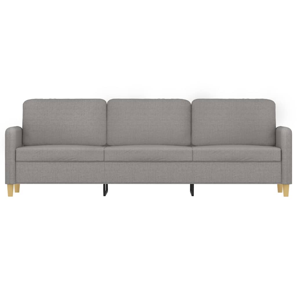 vidaXL Trivietė sofa, šviesiai pilkos spalvos, 210cm, audinys