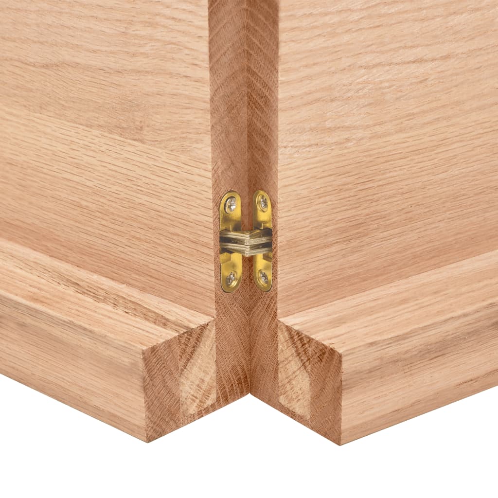 vidaXL Vonios stalviršis, šviesiai rudas, 120x60x(2-6)cm, mediena
