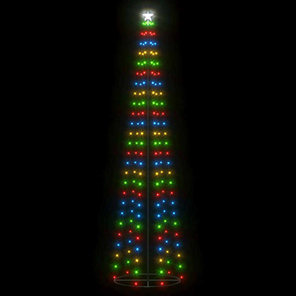 vidaXL Kalėdų eglutė, 70x240cm, kūgio formos, 136 LED lemputės