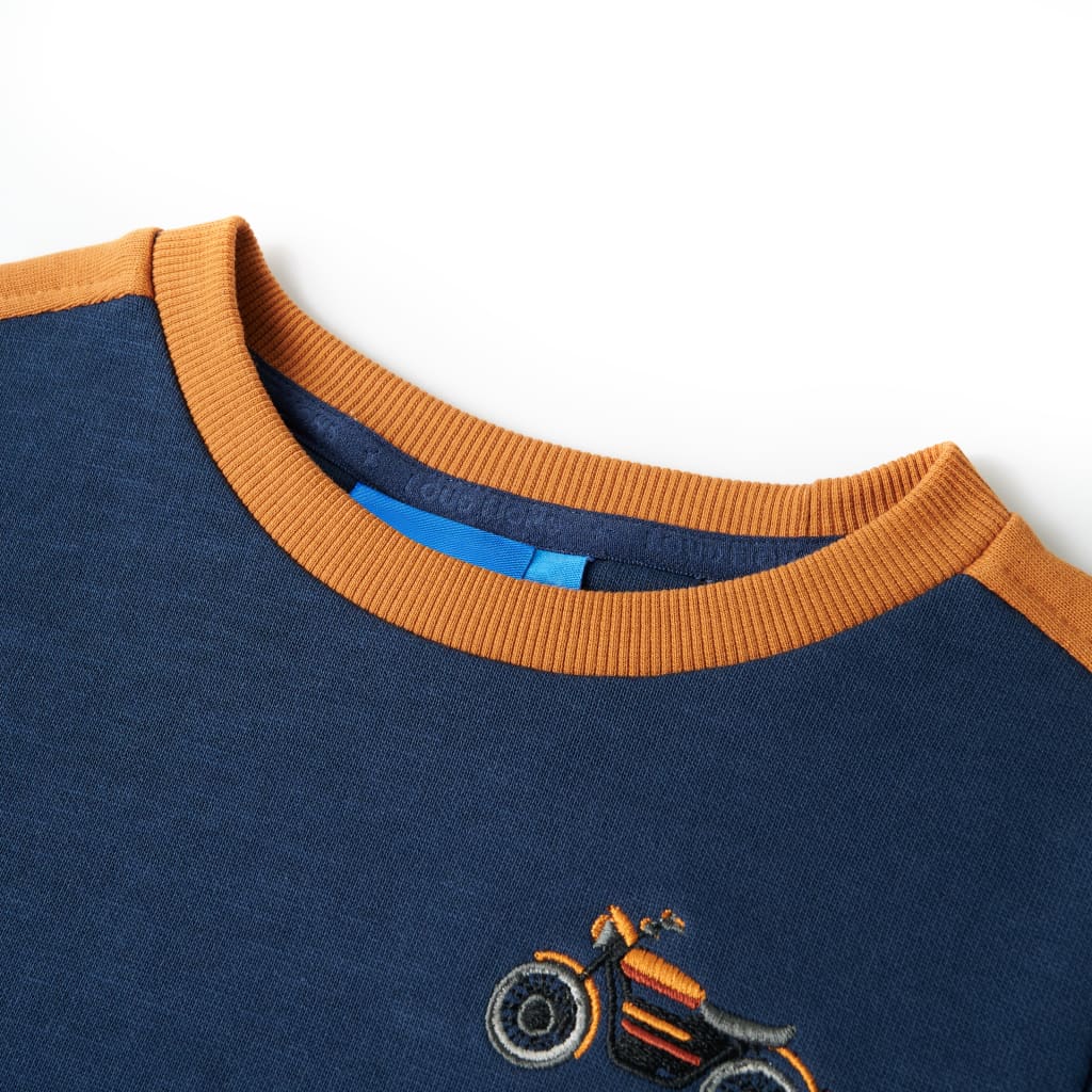 Vaikiškas sportinis megztinis, mėlynos indigo spalvos, 104 dydžio