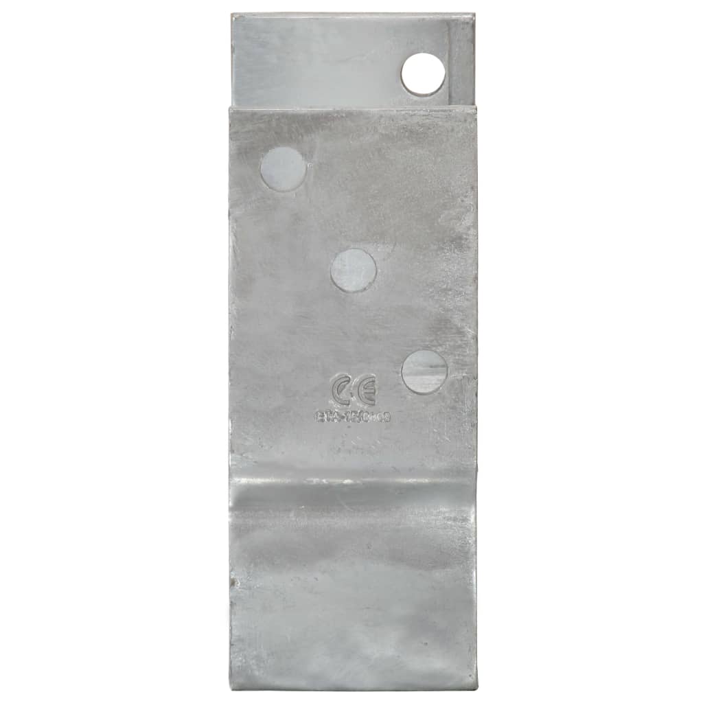 vidaXL Tvoros stulpai, 6vnt., sidabrinės spalvos, 14x6x15cm, plienas