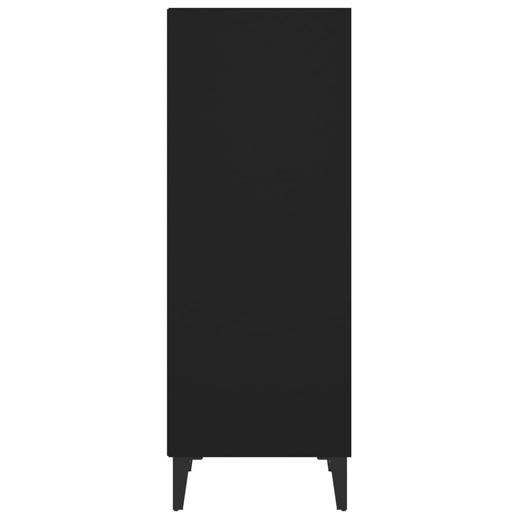 vidaXL Šoninė spintelė, juoda, 34,5x32,5x90cm, apdirbta mediena