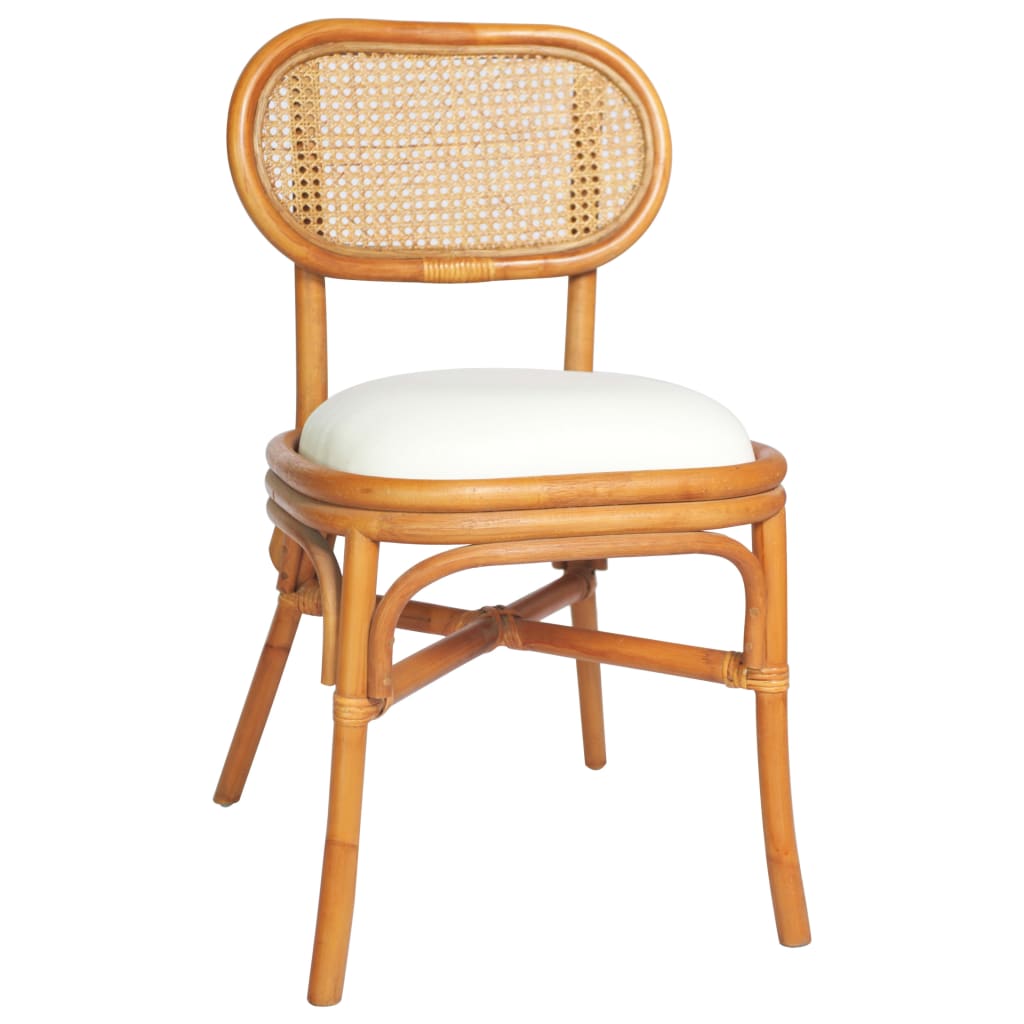 vidaXL Valgomojo kėdės, 2vnt., šviesiai rudos spalvos, linas